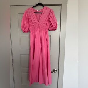Pink Puff Sleeve Dress